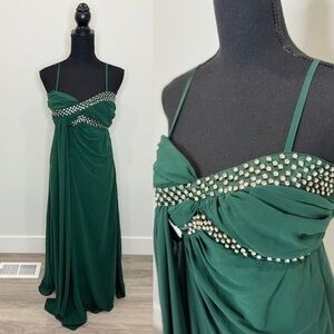 Kyra Hi Green Maxi Formal Dress